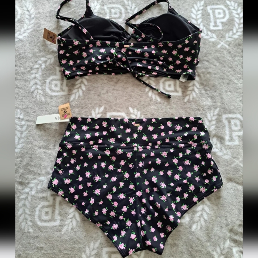 PINK 2-piece Swimsuit (L) New - Picture 2 of 3